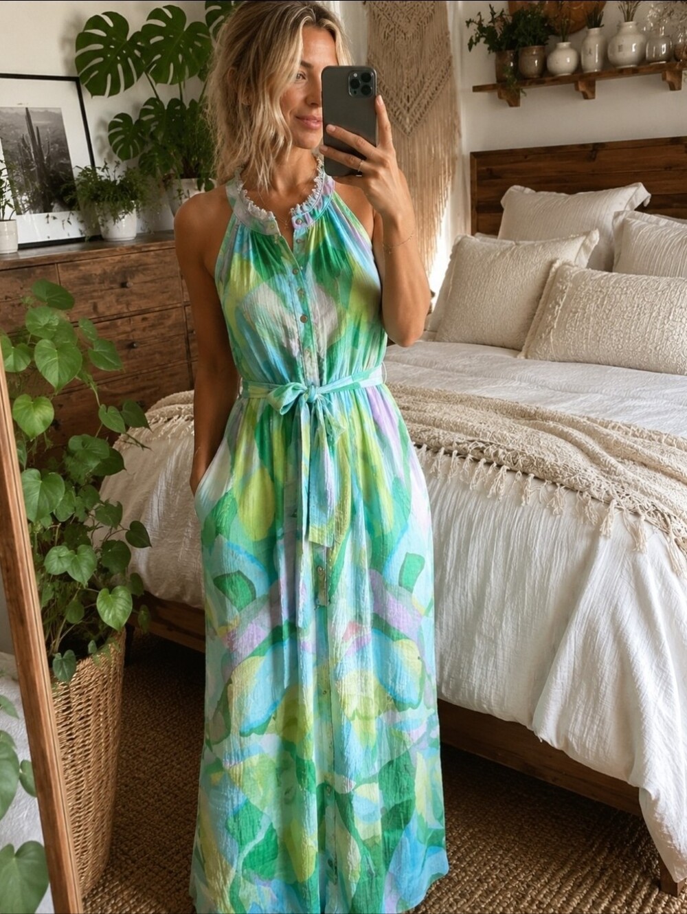 Tribal Sleeveless Maxi Dress